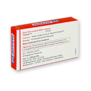 Tadacip 20 mg / 10 Pastillas